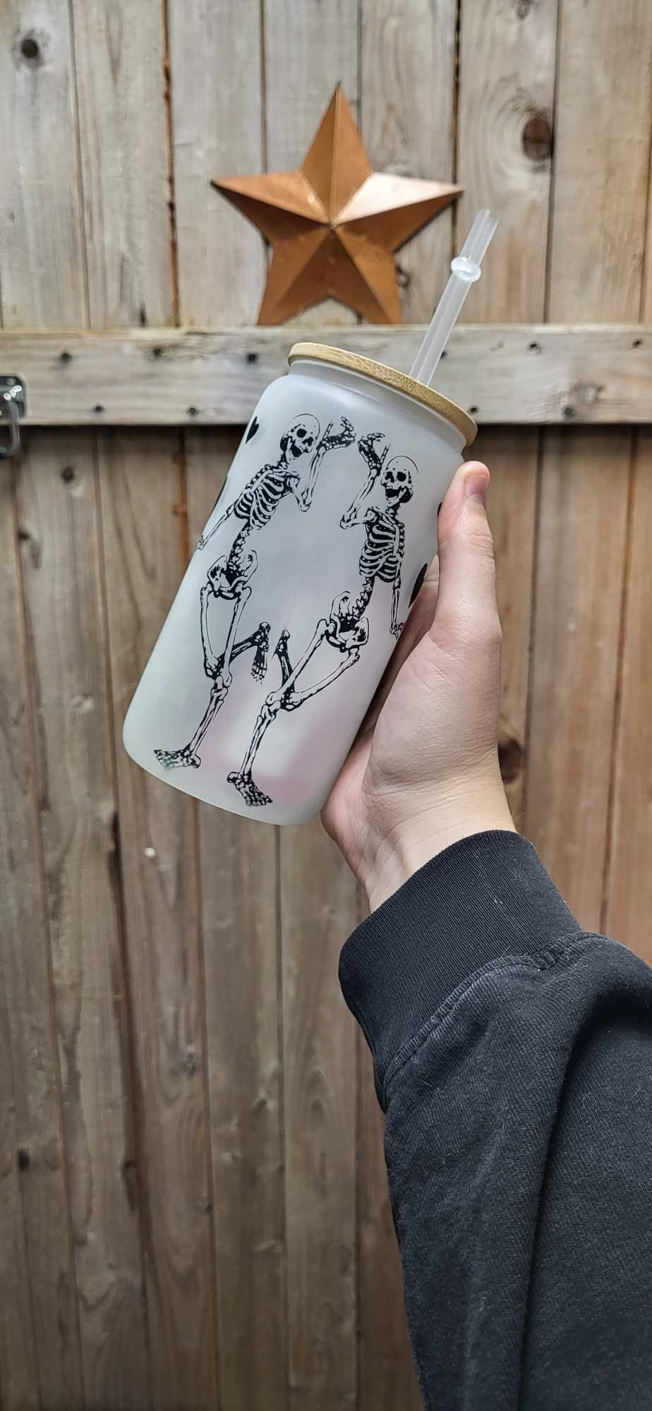 Have the day you Deserve glass can