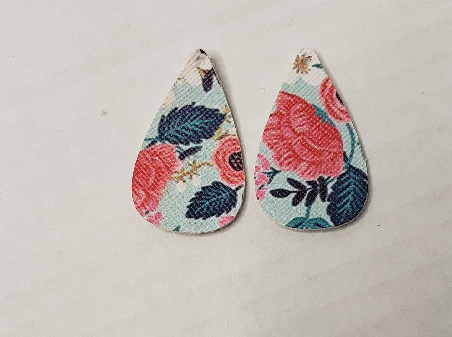 Blue floral earrings